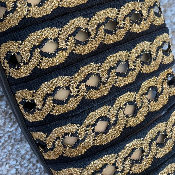 Black/Golden Casadei boots stretchy straps Size 7 Price firm - Picture 14 of 17